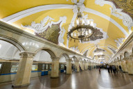 Komsomolaskaya Metro Station, Moscow, Russian Federation