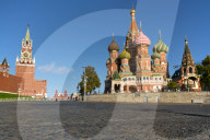Red Square, Saint Basil's Cathedral and the Saviour's Tower of the Kremlin, Moscow, Russian Federation