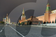Red Square, Saint Basil's Cathedral, Lenin's Tomb and walls of the Kremlin, Moscow, Russian Federation