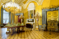 The Golden Drawing Room inside the Winter Palace, State Hermitage Museum, Saint Petersburg, Russia