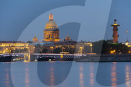 View of the Historic Heart along the Neva River, Saint Petersburg, Russia