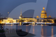 View of the Historic Heart along the Neva River, Saint Petersburg, Russia