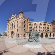 Las Ventas bull ring, mudejar building, Plaza de Toros, Madrid, Spain