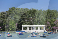 Rowboats at Estanque del Retiro Lake, Retiro Park, Parque del Buen Retiro, Madrid, Spain