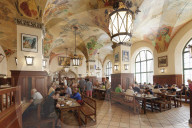 Historic Beer Hall called Schwemme at Hofbraeuhaus, Munich, Bavaria, Germany