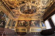 Senate Hall (Sala del Senato), Doge's Palace, Venice, UNESCO World Heritage Site, Veneto, Italy