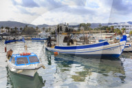 Fishing boats, harbour, Kos Town, Kos, Dodecanese, Greek Islands, Greece, Europe