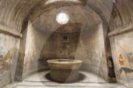 Forum Baths, Roman ruins of Pompeii, UNESCO World Heritage Site, near Naples, Campania, Italy, Europe