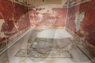 Mosaics, House of the Paquius Proculus (House of Cuspius Pansa), Roman Pompeii, UNESCO World Heritage Site, Campania, Italy