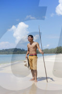 Khmer fisherman on Ream Beach near Sihanoukville, Cambodia, Indochina, Southeast Asia, Asia