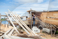 A boat-builder on Chiloe island, Northern Patagonia