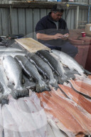 The fish market in Castro, Chiloe, Patagonia