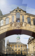Oxfordshire, Oxford University, the Bridge of Sighs (Hertford Bridge) and the Sheldonian Theatre