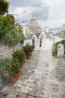 The typical Trulli built with dry stone with a conical roof Alberobello province of Bari Apulia Italy Europe