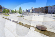 Israels Plads (Israel's Square) located in the area between Norreport station and The Lakes, Copenhagen, Denmark
