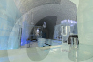 The Ice Bar, Ice Hotel, Jukkasjarvi, Kiruna, Norrbotten County, Lapland, Sweden