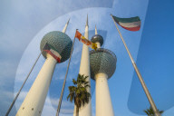 Landmark Kuwait towers in Kuwait City, Kuwait