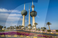 Landmark Kuwait towers in Kuwait City, Kuwait