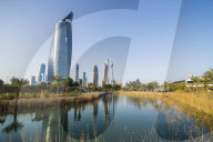 Al Hamra tower and the Al Shaheed Park, Kuwait City, Kuwait
