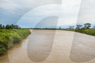 Rusizi river flowing in lake Tanganjika, Bujumbura, Burundi