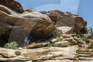 Laas Geel caves with prehistoric paintings , Somaliland, Somalia