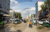 Dusty street in Hargeisa, Somaliland, Somalia