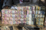 Huge piles of money, Hargeisa, Somaliland, Somalia