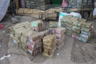 Huge piles of money, Hargeisa, Somaliland, Somalia