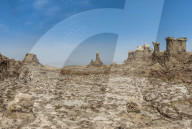 Sandstone formations in Dallol, hottest place on earth, Danakil depression, Ethiopia