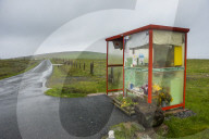 Unusual Bobby's Bus Shelter, Unst, Shetland islands, United Kingdom