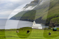 Vidareidi church in Vidoy, Faroe islands, Denmark
