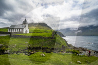 Vidareidi church in Vidoy, Faroe islands, Denmark
