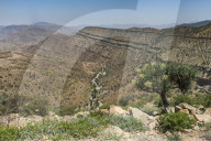 Overlook over cliffs leading in the Danakil depression, Ethiopia