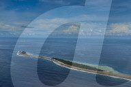 Aerial of the country of Tuvalu, South Pacific