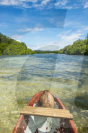 Crystal clear water in the Utwe lagoon, Unesco biosphere reserve, Kosrae. Federated States of Micronesia