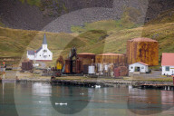 Former whaling station Grytviken, South Georgia, Antarctica