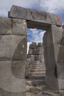 Citadel of Sacsahuayman, a native Inca complex surrounded by walls that were made by fitting stones tightly together without mor