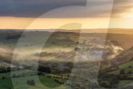 View from Curbar Edge looking towards Calver, Dark Peak, Peak District N.P., Derbyshire, England