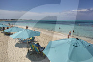 A view of Grace Bay at the Coral Garden Resort and Somewhere Restaurant, Providenciales, Turks and Caicos, in the Caribbean.