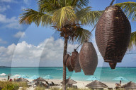 Beachfront at the Sibonne Hotel, on Grace Bay, the most spectacular beach on Providenciales, Turks and Caicos, the Caribbean.