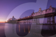 Sunrise at Eastbourne Pier, Eastbourne, East Sussex, England, United Kingdom, Europe