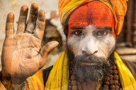 Holy man at Pashupati Temple