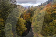 River Garry and the Pass of Killiecrankie, autumn in the Scottish Highlands, Scotland, United Kingdom, Europe