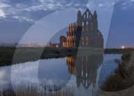Whitby Abbey, a prominent landmark perched on the cliffs above Whitby and inspiration for Bram Stoker's Dracula.