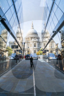 St. Paul's Cathedral from One New Change, City of London, London, England, United Kingdom, Europe