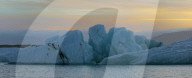 Sunset over JÃ¶kulsÃ¡rlÃ³n Glacier Lagoon Iceland