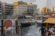 Water taxis carry passengers across Dubai Creek, Dubai.