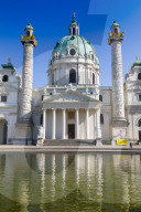 Karlskirche, St Charles Church, baroque architecture, Karlsplatz, Vienna, Austria, Europe.
