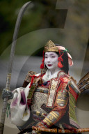 Female warrior during the Jidai festival