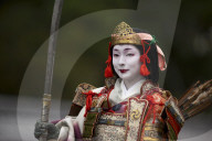 Female warrior during the Jidai festival